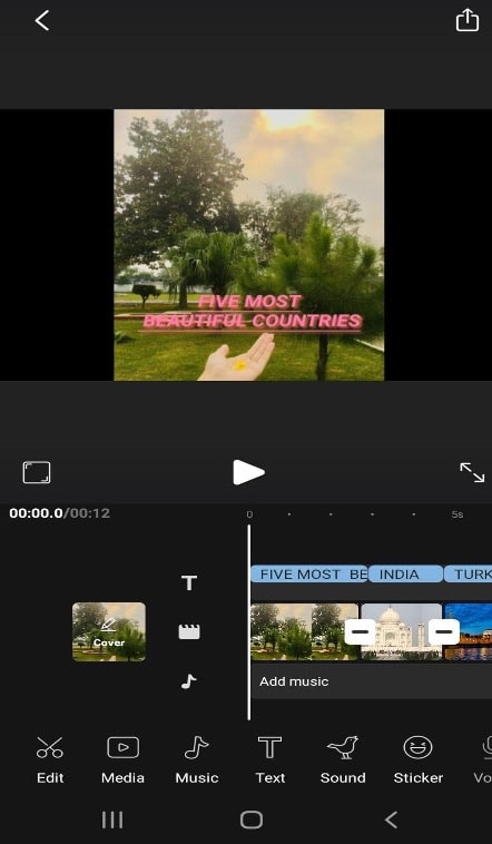 add text to video free video editor android ios