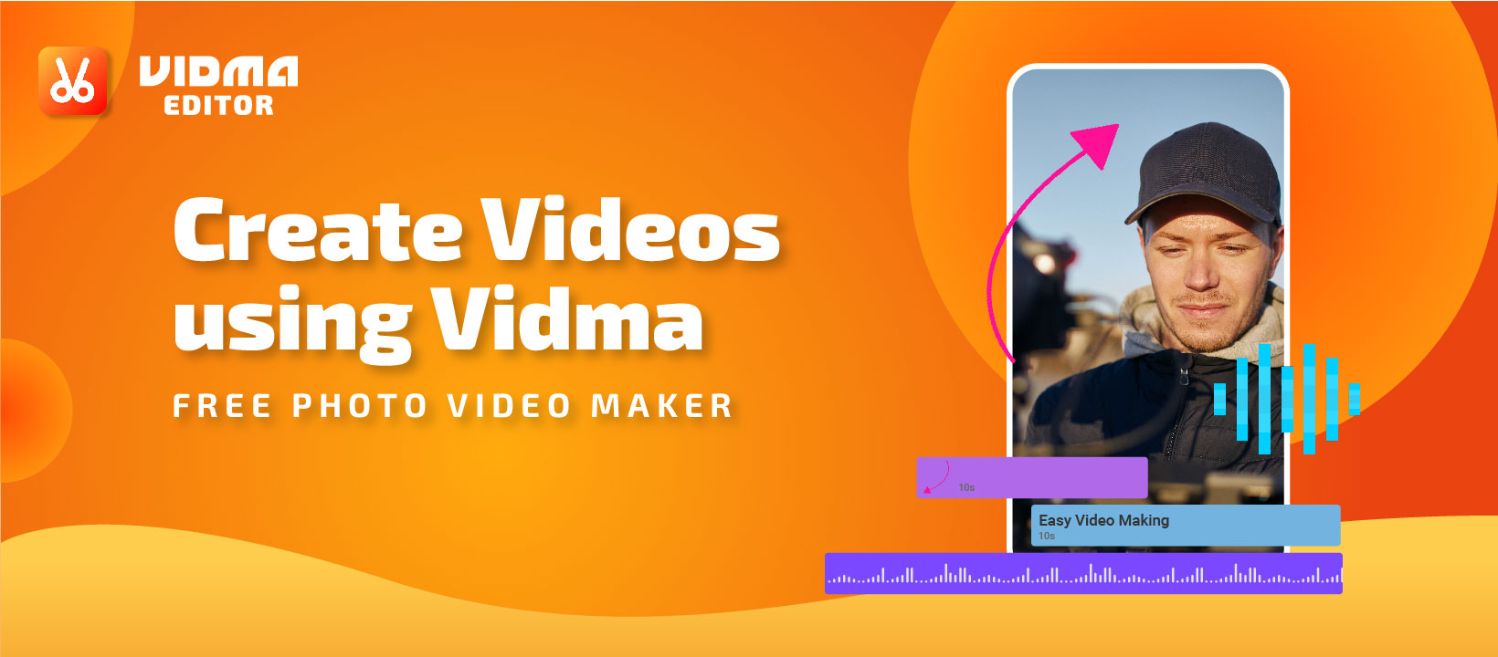 Create Videos Using Vidma Free Photo Video Maker