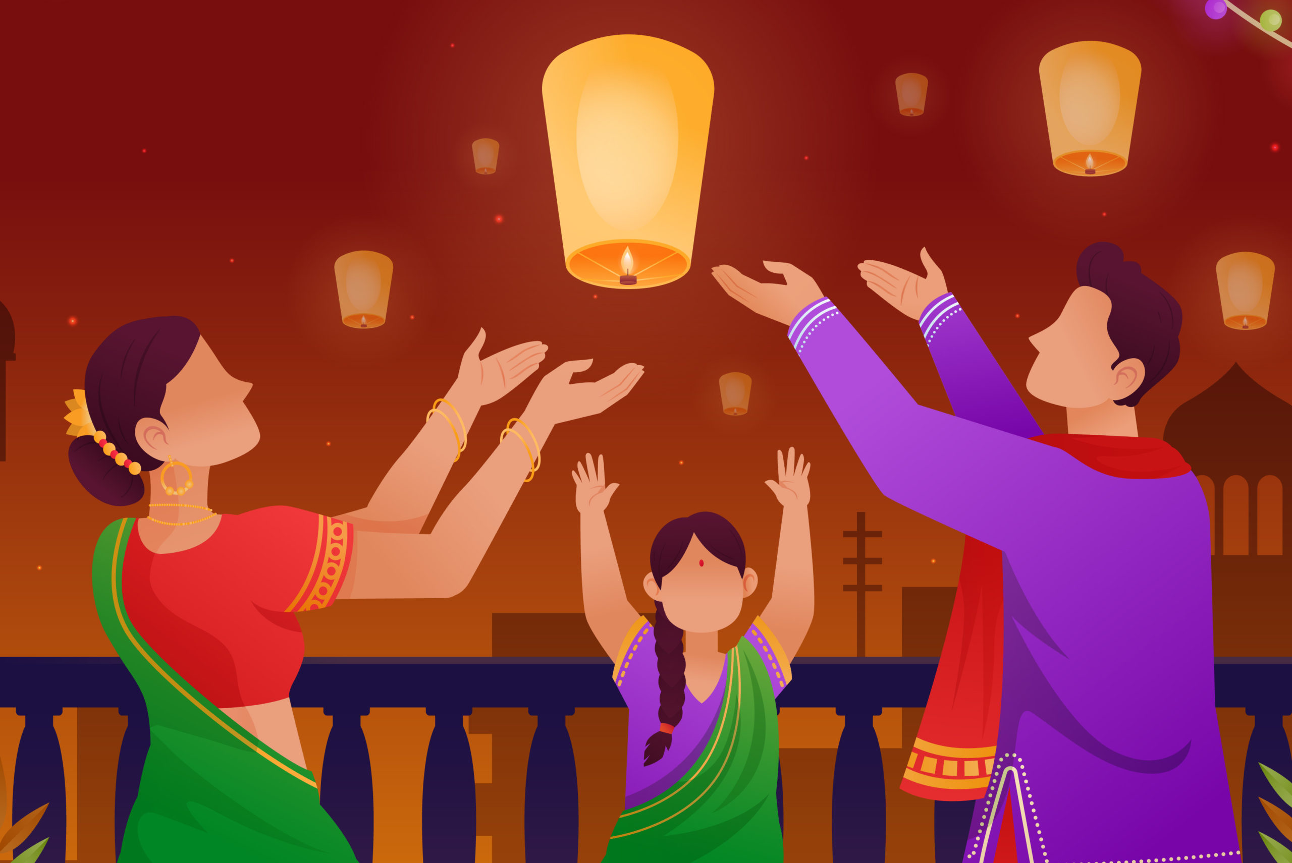 Diwali Family bonding templates
