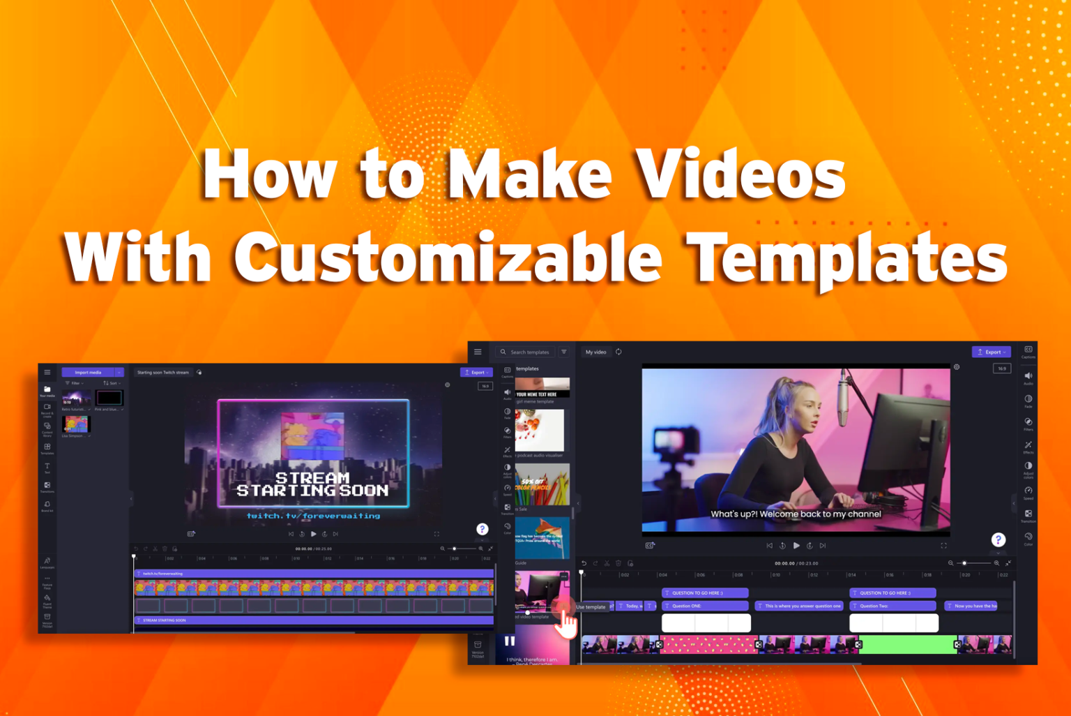 How To Make Videos Using Customizable Templates VIDMA Editor